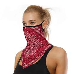 riou Face Shield Multifunktionstuch Motorrad Mundschutz Halstuch Bandana Schlauchschal für Damen Herren von riou