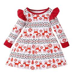 riou Weihnachtskleid Mädchen 74 Elegant Party Kleider Für Baby-Mädchen Weihnachtsmann Prinzessin Weihnachten Kleid Christmas Outfits Xmas Partykleid Weihnachtskleid Mädchen 146 von riou