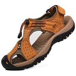 rismart Herren Closed Zu Draussen Sport Trekking Schuhe Leder Sandalen SN1505(Vortrag,44 EU) von rismart