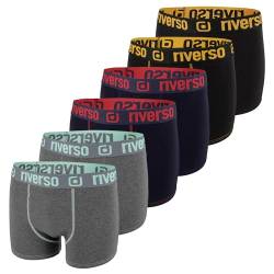 riverso Boxershorts Herren RIVOle 6er Pack Unterhosen Unterwäsche Retroshorts Set Boxer Shorts Stretch, Größe:L, Farbe:Farbmix 10 (RVS1BCX6PK10M) von riverso