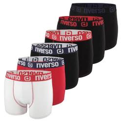 riverso Boxershorts Herren RIVOle 6er Pack Unterhosen Unterwäsche Retroshorts Set Boxer Shorts Stretch, Größe:M, Farbe:Farbmix 7 (RVS1BCX6PK7M) von riverso