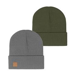 riverso Herren Beanie RIVFabian Outdoormütze Strickmütze Laufmütze Wintermütze Unisex Einfarbig 100% Acryl Einheitsgröße, Größe:One Size, Farbe:Farbmix 12 von riverso