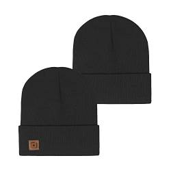 riverso Herren Beanie RIVFabian Outdoormütze Strickmütze Laufmütze Wintermütze Unisex Einfarbig 100% Acryl Einheitsgröße (One Size, Farbmix 16) von riverso