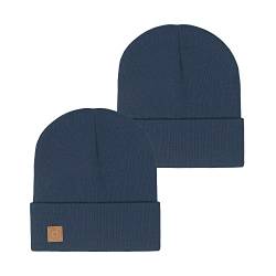 riverso Herren Beanie RIVFabian Outdoormütze Strickmütze Laufmütze Wintermütze Unisex Einfarbig 100% Acryl Einheitsgröße (One Size, Farbmix 18) von riverso