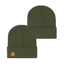 riverso Herren Beanie RIVFabian Outdoormütze Strickmütze Laufmütze Wintermütze Unisex Einfarbig 100% Acryl Einheitsgröße (One Size, Farbmix 19) von riverso