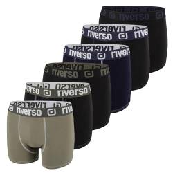 riverso Herren Boxershorts RIVJonny 6er Pack Basic Boxer Stretch Unterhosen Unterwäsche Retroshorts Set Baumwolle S, Größe:S, Farbe:Farbmix 6 (RVS1BCX6PK6M) von riverso