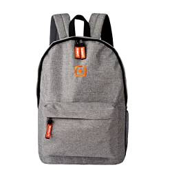 riverso Herren Damen Bag RIVRoy 24L Rucksack Schulrucksack Backpack Daypack Laptopfach 17 Zoll Wasserfest Sport Freizeit Reisverschluss 100% Polyester Grau, Größe:One Size, Farbe:Grey von riverso