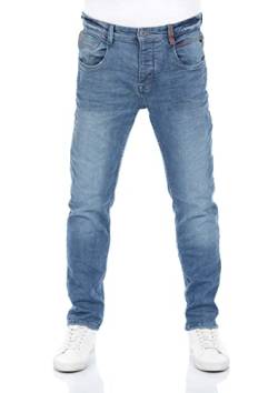 riverso Herren Jeans Hose RIVCaspar Slim Fit Jeanshose Used Look Baumwolle Denim Stretch Blau w30, Farbe:Dark Blue Denim (M265), Größe:30W / 32L von riverso