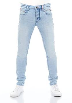 riverso Herren Jeans Hose RIVCaspar Slim Fit Jeanshose Used Look Baumwolle Denim Stretch Blau w30, Farbe:Light Blue (L139), Länge:L34, Weite:30W von riverso