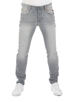 riverso Herren Jeans Hose RIVCaspar Slim Fit Jeanshose Used Look Baumwolle Denim Stretch Grau w29, Farbe:Grey Denim (G104), Länge:L34, Weite:29W von riverso