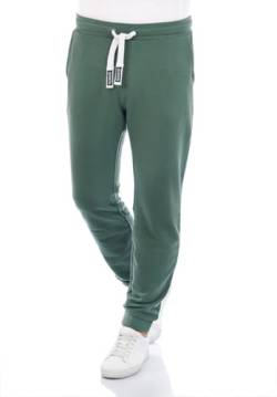 riverso Herren Jogginghose RIVLino Regular Fit Hose Taschen Sporthose Sweatpants Trainingshose Pants Basic Jogger Herrenhose Outdoorhose, Größe:S, Farbe:Forest Green von riverso