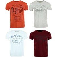 riverso Herren T-Shirt RIVLeon O-Neck Regular Fit 4er Pack von riverso