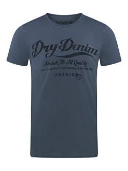 riverso Herren T-Shirt RIVLeon Rundhals O-Neck Kurzarm Tee Shirt Print Regular Fit 100% Baumwolle, Größe:3XL, Farbe:Blau (AJD) von riverso