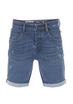 riverso Jeans Shorts Herren Stretch Kurz Regular Fit RIVTom Kurze Hosen Bermuda Shorts Sommer Denim Einfarbig, Größe:W 30, Farbe:Dark Blue Denim (D250) von riverso