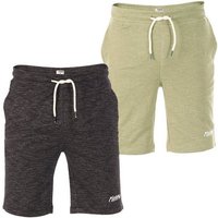 riverso Sweatshorts Herren Shorts RIVMike 2er Pack Regular Fit Bermudashorts aus pflegeleichter Baumwollmischung von riverso