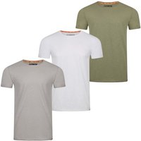 riverso T-Shirt Herren Basic Shirt RIVLenny Regular Fit (3-tlg) Kurzarm Tee Shirt mit Rundhalsausschnitt aus 100% Baumwolle von riverso