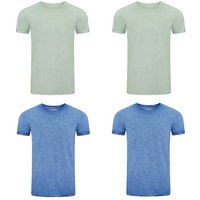 riverso T-Shirt Herren Basic Shirt RIVMatteo Regular Fit (4-tlg) Kurzarm Tee Shirt mit Rundhalsausschnitt aus 100% Baumwolle von riverso