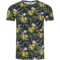 riverso T-Shirt Herren Fotoprintshirt RIVBill Regular Fit (1-tlg) Kurzarm Hawaiishirt mit Rundhalsausschnitt aus 100% Baumwolle von riverso