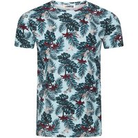 riverso T-Shirt Herren Fotoprintshirt RIVBill Regular Fit (1-tlg) Kurzarm Hawaiishirt mit Rundhalsausschnitt aus 100% Baumwolle von riverso