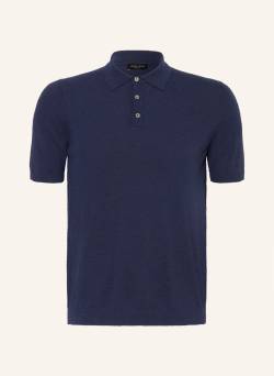 Roberto Collina Frottee-Poloshirt blau von roberto collina