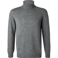 roberto collina Herren Rollkragenpullover grau Merinowolle unifarben von roberto collina