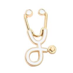 rockible Brosche, Anstecknadel, modische Anstecknadel, Krankenschwester-Geschenk, Krankenschwester-Zubehör, dekorative, elegante Anstecknadel, Brosche, Goldweiß von rockible