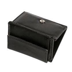 rockible Herren-Geldbörse, dreifach gefaltet, PU-, praktische Vatertagsgeschenke, eleganter Bargeld-Organizer, Kreditkartenhalter, Schwarz von rockible