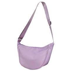 rockible Umhängetasche, Halbmondtasche, Gürteltasche, mittelgroße Handtasche, Hüfttasche, Knödeltasche für Reisen, violett von rockible