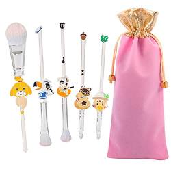 Baby Make-up-Pinsel-Set – 5-teiliges kreatives Stich-Themen-Kosmetik-Pinsel-Set, Premium-Synthetik-Stiftung, Lidschattenpinsel-Set, bestes Geschenk für junge Mädchen von rongji jewelry