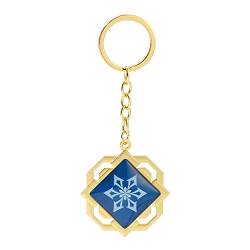 rongji jewelry Genshin Impact Vision Leuchtende Schlüsselanhänger Hot Game Project Cosplay Anhänger Schlüsselanhänger Zubehör, Liyue-cryo, Medium von rongji jewelry