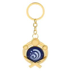 rongji jewelry Genshin Vision uminous Keychains, Hot Game Project Cosplay Anhänger Schlüsselanhänger Zubehör, Inazuma-Hydro, Medium von rongji jewelry
