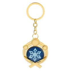 rongji jewelry Genshin Vision uminous Keychains, Hot Game Project Cosplay Anhänger Schlüsselanhänger Zubehör, Inazuma-cryo, Medium von rongji jewelry