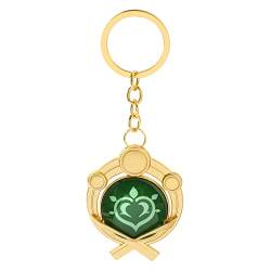 rongji jewelry Genshin Vision uminous Keychains, Hot Game Project Cosplay Anhänger Schlüsselanhänger Zubehör, Inazuma-dendro, Medium von rongji jewelry