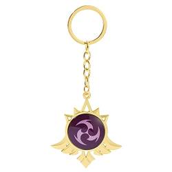 rongji jewelry Genshin Vision uminous Keychains, Hot Game Project Cosplay Anhänger Schlüsselanhänger Zubehör, Mondstadt-elektro, Medium von rongji jewelry