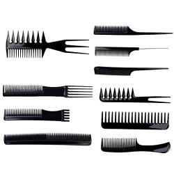 rongweiwang 10 Stück Styling Haarkamm Professionelle Einfache Haarbürste Barber Prop Beauty Set Kämmwerkzeuge für Frauen Mädchen von rongweiwang