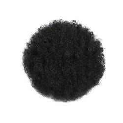 rongweiwang Afro Synthetic Short Hair Bun Kinky Curly Pferdeschwanz Puff Extension Damen Styling Zubehör Perücke mit Kordelzug, Typ 1B von rongweiwang
