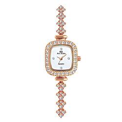 rorios Damen Armbanduhr Mode Eckige Frauen Uhr mit Strass Armband Analog Quarz Uhren Diamanten wasserdichte Uhr für Damen Frauen von rorios