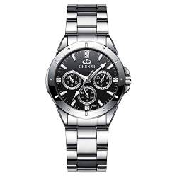 rorios Damen Uhr Analog Quarz Uhr mit Edelstahl Armband Leuchtend Elegangt Damen Armbanduhr Business Mädchen Uhr von rorios
