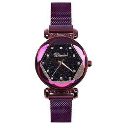 rorios Damen Uhren Analog Quarz Armbanduhren Leuchtenden Sternenklarer Himmel Edelstahl Mesh Damenuhr Armbanduhr von rorios