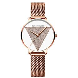 rorios Damen Uhren Analog Quarz Armbanduhren Minimalistisch Simple Zifferblatt Mesh Band Mode Mädchen Armbanduhr von rorios