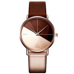 rorios Damen Uhren Analog Quarz Uhr Women Watches Mode Zifferblatt Leder Armband Ladies Armbanduhren von rorios