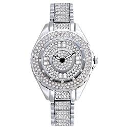 rorios Damen Uhren Analog Quarz Uhren Romantische Kleid Strass Armband Uhr Diamanten Armbanduhr für Damen Frauen von rorios