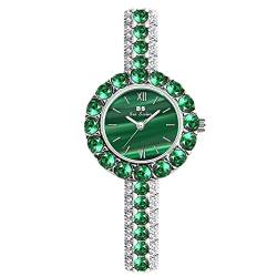 rorios Damen Uhren Analog Quarz Uhren mit Strass Armband Wasserdicht Grün Armbanduhren Elegant Kleid Uhr für Damen Frauen von rorios