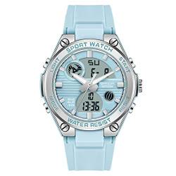 rorios Damen Uhren Digital Wasserdicht Armbanduhren Quarz Sportuhr Militär Uhren mit Alarm Timer Elektronische Multifunktions Uhr für Damen von rorios