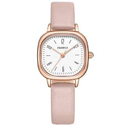 rorios Damen Uhren Wasserdicht Analog Quarz Armbanduhr mit Lederarmband Minimalism Classic Damen für Frauen Mädchen von rorios