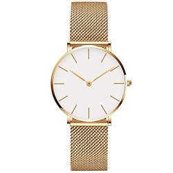 rorios Damen Uhren Wasserdicht Analog Quarz Armbanduhr mit Mesh Edelstahlarmband Ultradünne Minimalism Damen für Frauen Mädchen von rorios