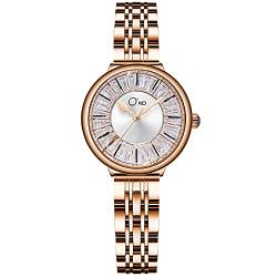 rorios Damen Uhren wasserdichte Minimalistisch Analog Quarz Armbanduhr mit Edelstahlarmband Mode Strass Uhren für Mädchen Frauen von rorios