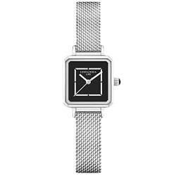 rorios Damenuhr Analog Quarz Uhr mit Mesh Edelstahl Armband Eckige Wasserdicht Armbanduhr für Damen von rorios