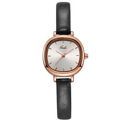 rorios Damenuhren Analog Quarz Uhr mit Leder Armband Quadrat Zifferblatt Uhren Mode wasserdichte Armbanduhr für Frauen von rorios
