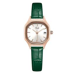 rorios Damenuhren Quadrat Zifferblatt Uhren mit Leder Armband Analog Quarz Uhr Mode wasserdichte Armbanduhr für Frauen von rorios
